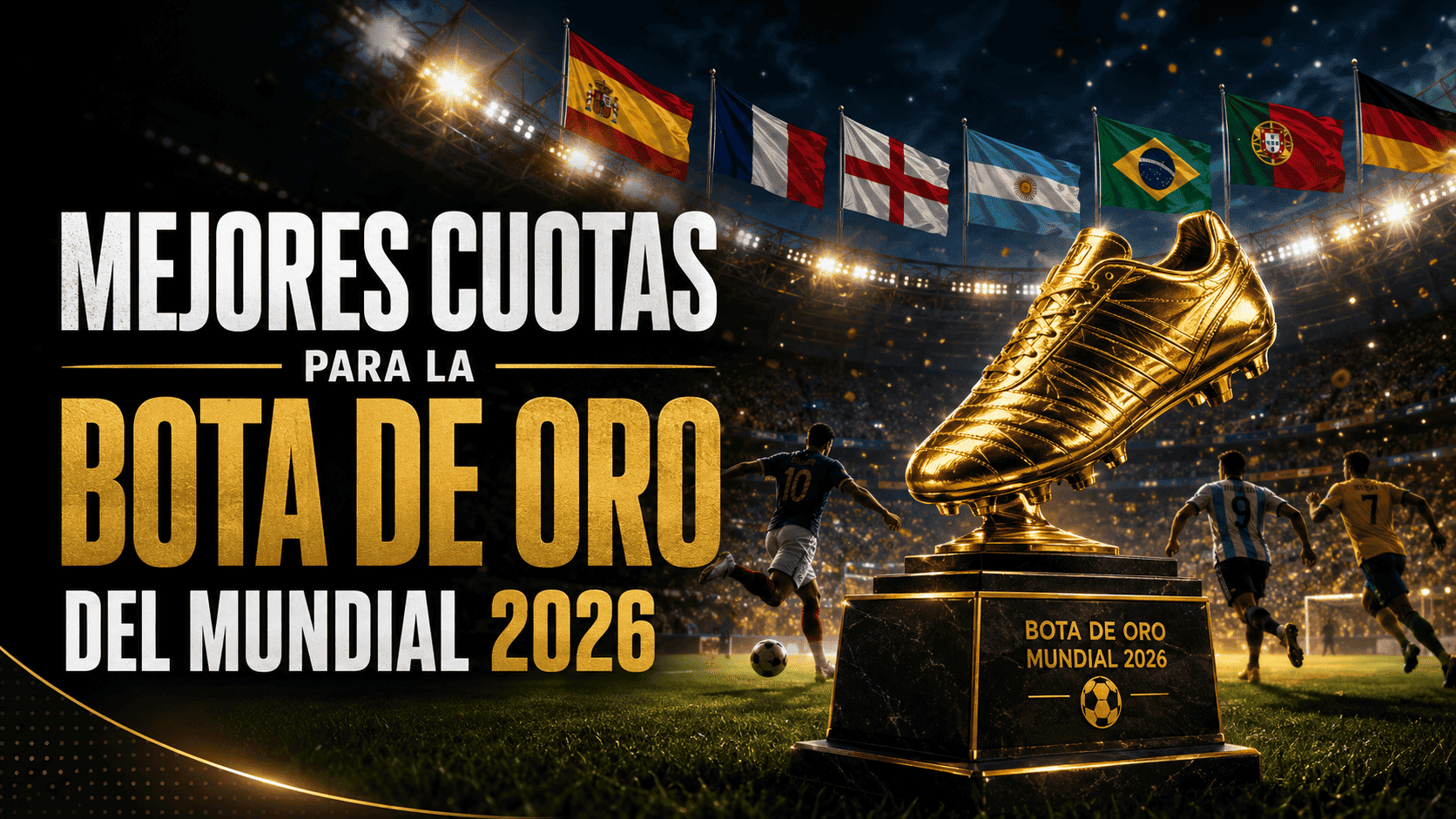 Mejores apuestas y cuotas para la Bota de Oro Mundial 2026